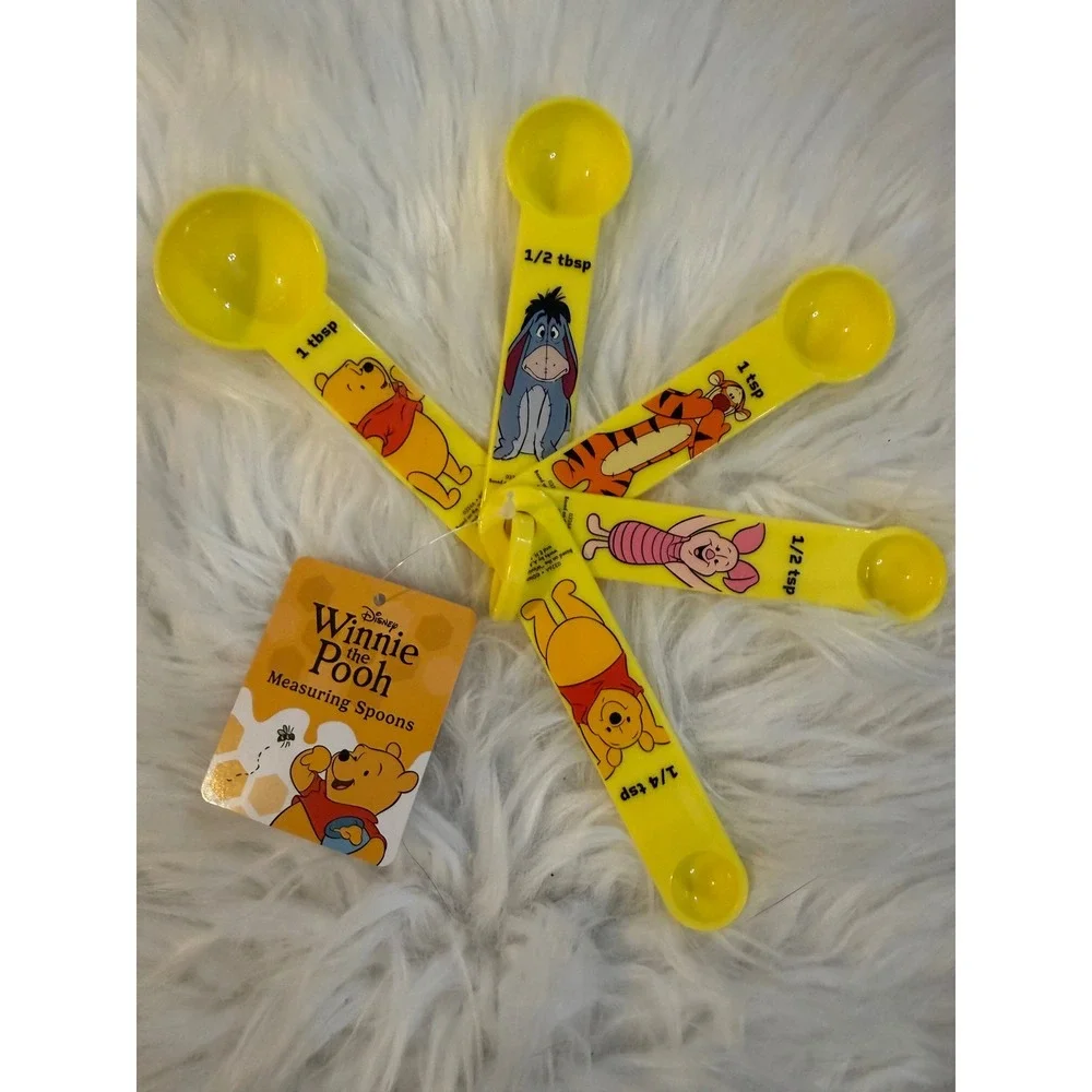 Disney Winnie the Pooh Measuring Spoons Set Yellow Tigger Eeyore Piglet NWT